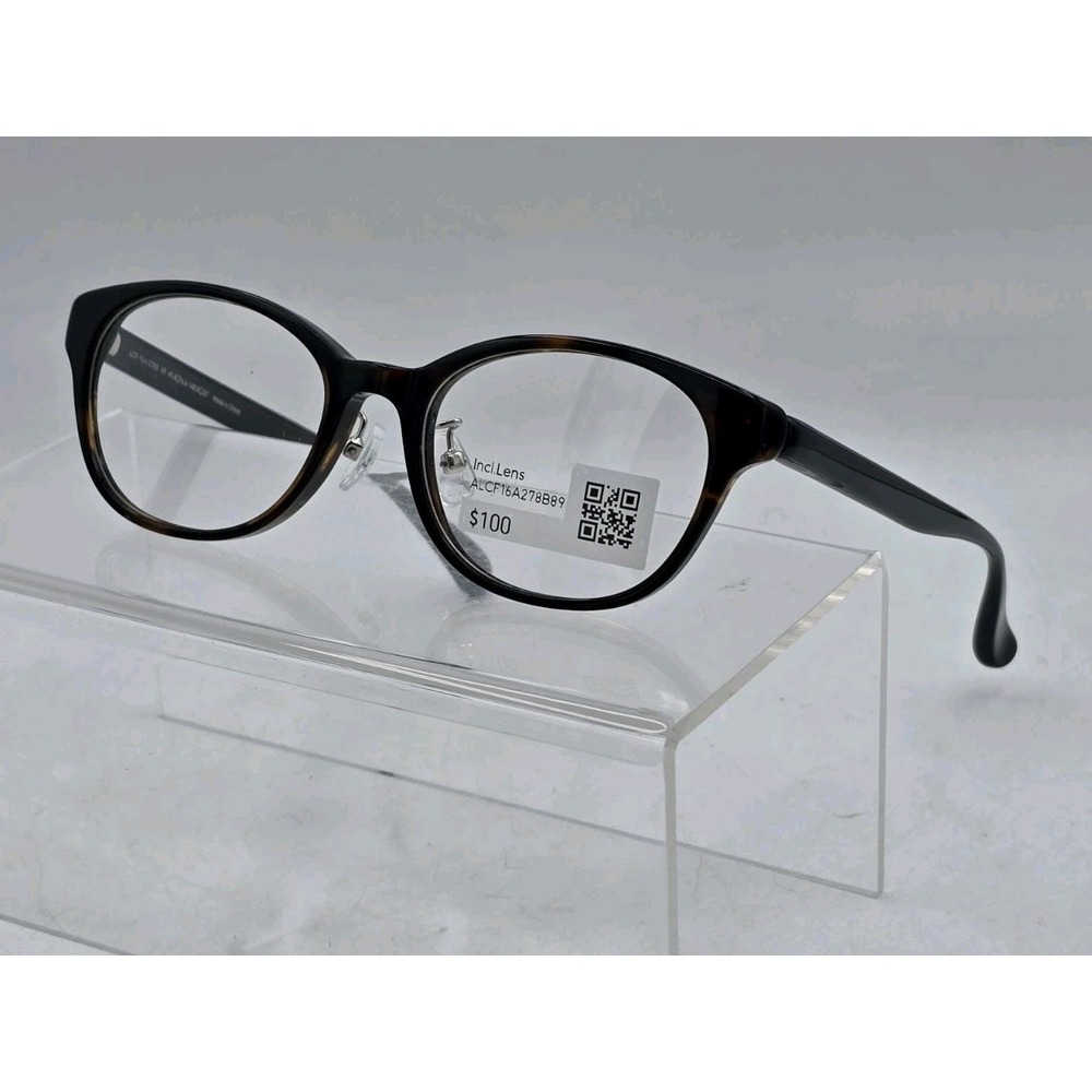 Jins Dark Tortoise Eyeglass Frames 49.4 - 16.6-140 - 37 ALCF16A278B89 SITS ASKEW